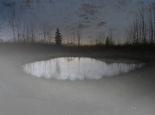 Alexander Volkov Night Pond